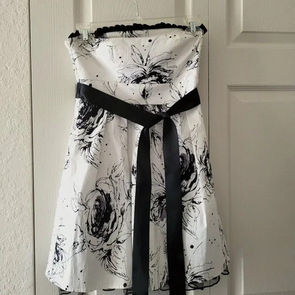 Trixxi Dresses Macys Trixxi Short Black And White Mini Dress